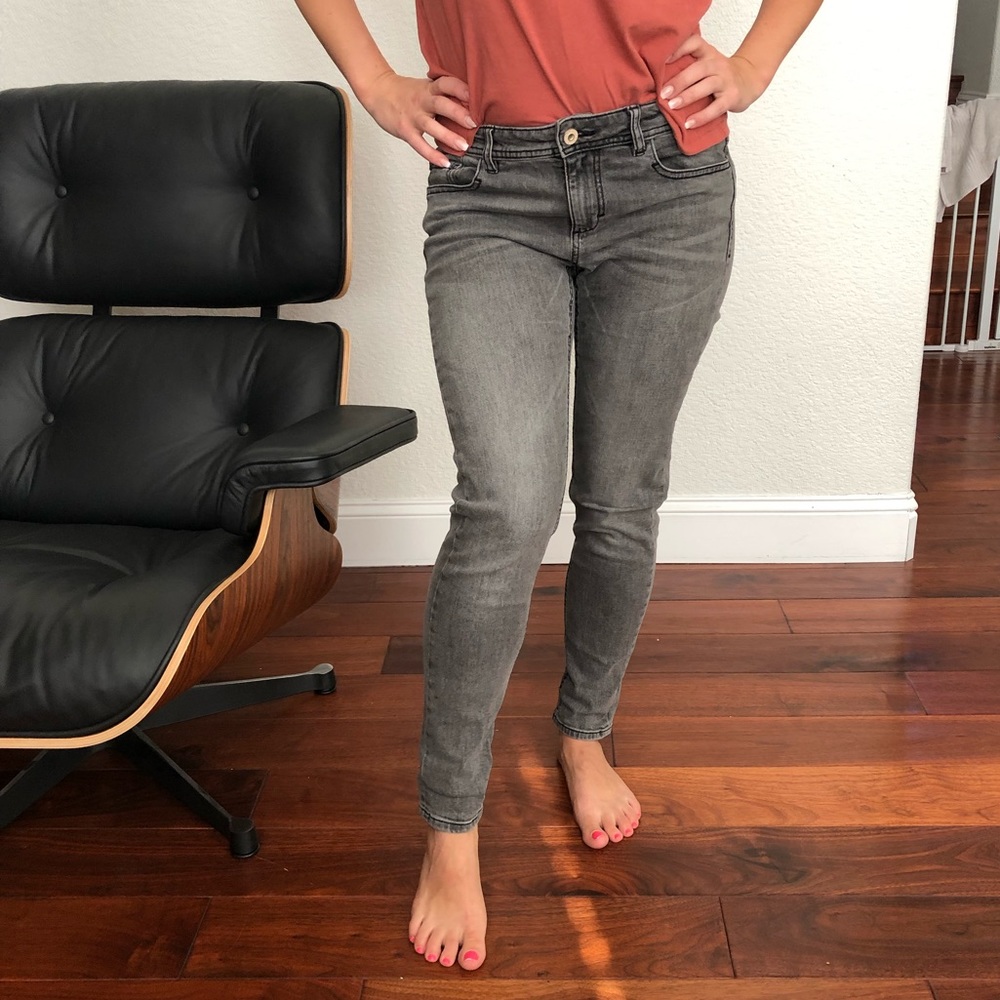 Zara Basic dark grey jeans size 6